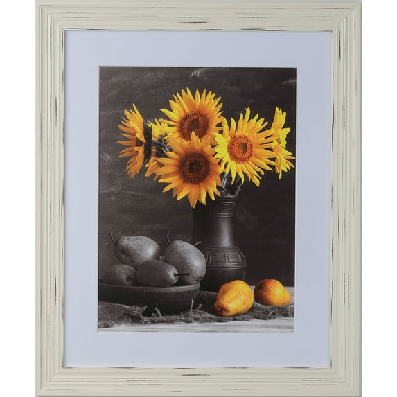 1-3/4" Polystyrene Birch Wood Modern Picture Frame - by WholesaleArtsFrames-com. 8x8 3381 Series - White Wash - Made In USA