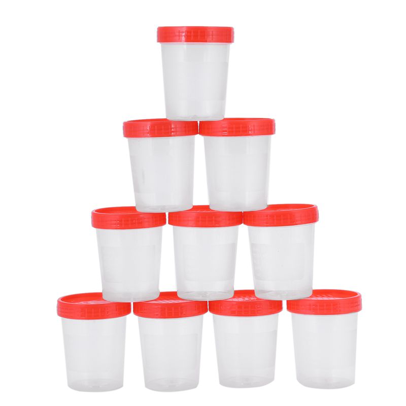 Galnuat 10 pieces urine cup 120 ml + screw cap urine sample cup urine cup plastic cup