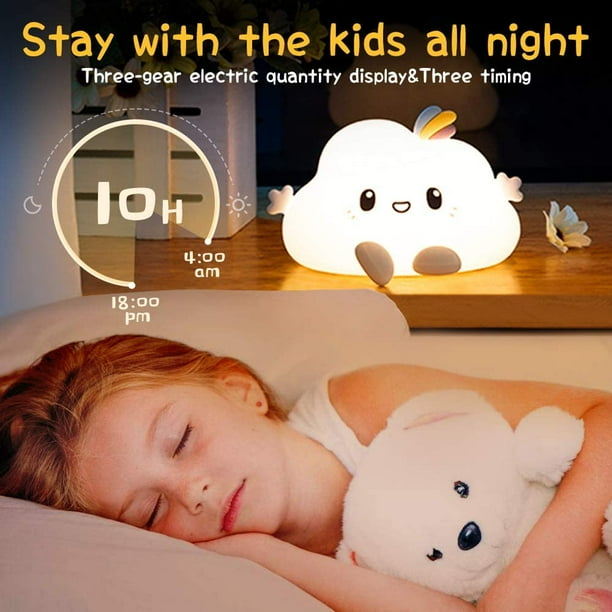 Veilleuse enfant, lampe de nuit ourson, veilleuse à piles pour chambre d' enfant, veilleuse portable, cadeau