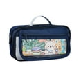thumbnail image 1 of PEONAVET Stationery Storage Large Capacity Pencil Case Flip Cover Stationery Box Multifunctional Transparent Pencil Case, 1 of 6