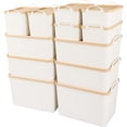 thumbnail image 1 of Plastic Storage Bins Containers with Lids  Large  Storage Organization Bins Boxes  Lidded Plastic Storage Baskets for Closet Shelves Drawers Desktop Home Office, 1 of 9