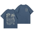 thumbnail image 3 of Mens Graphic T-shirts Short Sleeve Crewneck Tee Beach Vacation Print Loose Summer Beachwear Top Blue XXL, 3 of 7