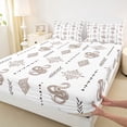 thumbnail image 3 of Feelyou Mystic Snake Animal Teen Twin Sheet Sets, White Gold Aztec Bedding, 3 Pieces, 3 of 7