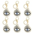 thumbnail image 3 of Rhinestone Eye Keychain, Tear Resistant 6PCS Black Blue Water Drop Eye Shape Delicate Eye Keychain  For Bag Pendant, 3 of 8