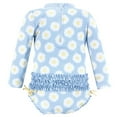 thumbnail image 2 of Hudson Baby Girls Rashguard Toddler Swimsuit, Blue Daisy, 2T, 2 of 2