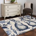 thumbnail image 4 of Navy Blue Easter Area Rug Washable 3x5 Entryway Rug Non-Slip Indoor Low Pile Bunny Pastoral Summer Botanical Rustic Floor Carpet Small Rugs for Bedroom Office Living Room Kitchen Entrance Nursery, 4 of 9