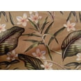thumbnail image 4 of oneOone Cotton Poplin Dark Beige Fabric Floral & Leaves Tropical Quilting Supplies Print Sewing Fabric By The Yard 42 Inch Wide, 4 of 4