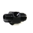 thumbnail image 1 of (one)6AN to Male 1/8NPT Straight Fitting Adapter+1/8NPT Pressure/Temp Port Black, 1 of 8