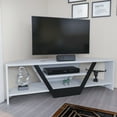thumbnail image 2 of Sares Open Shelving Design Tv Stand - White Black, 2 of 5