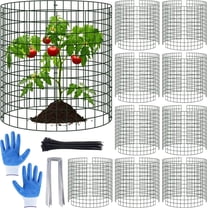 10 Pack Plant Protectors From Animals, 14" Dia X 14" H Wire Plant Protector Cage, 30pcs Metal Mesh Garden Cloches to Keep Rabbits, Squirrels and Chicken Out and Protection Vegetables Flowers Shrubs