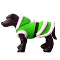 thumbnail image 4 of Dog Cat Santa Style Dress, Belted Hooded Plush Fleece Coat, Soft Cozy Warm Festive Pet Apparel, Winter Fun Holiday Outfit for All Breeds Green M, 4 of 7
