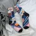 thumbnail image 4 of JUNZAN Colorful Sushi Food Art Mens Funny Socks for Men Women Colorful Fun Novelty Crew Patterned Socks, 4 of 6