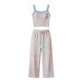 thumbnail image 5 of SJLDQY Pajamas for Women Set Striped Print Camisole Tops and Pants Pjs 2 Piece Set Soft Breathable Loungewear, 5 of 6