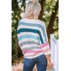 thumbnail image 2 of ABPHQTO Top De Mujer De Punto De Rayas Multicolor Con Bolsillo En El Pecho, 2 of 5
