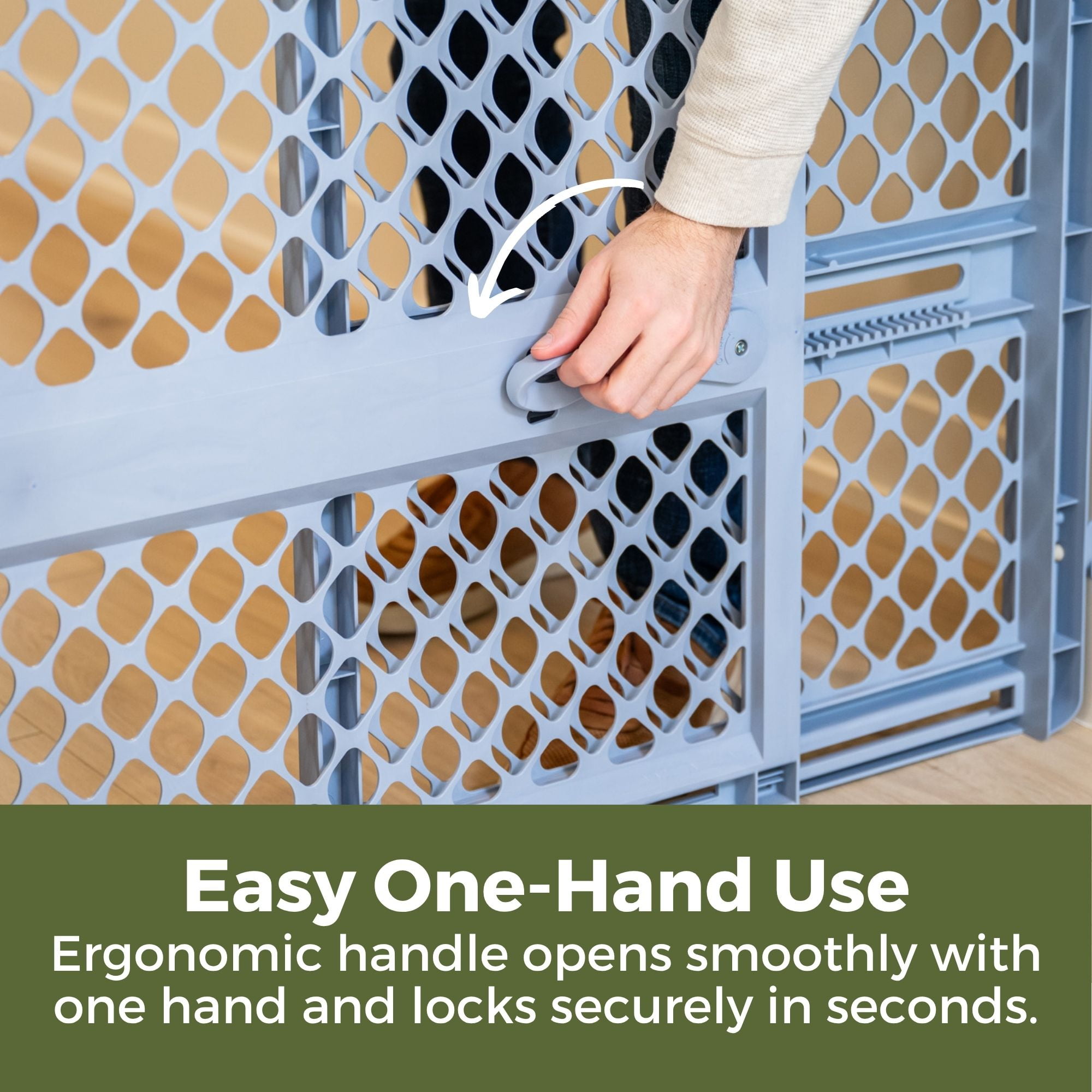 Toddleroo by North States Renew 100% Recycled Plastic Gate for Babies and Toddlers, Blue