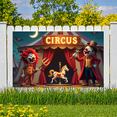 thumbnail image 3 of Colorful Theme Circus Banner Clown Design Decorative Elements Red Curtains Party Decoration Carnival for Kids Party Indoor Decoration Birthday Celebration, 3 of 9