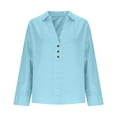 thumbnail image 5 of Ounisa Button Down Shirt for Women Collared Office Work Blouses Long Sleeve Shirts with Pocket Shirts, 5 of 6