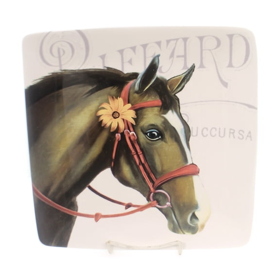 Home Decor Stoneware Plate Stone Handmade Da8443a Horse