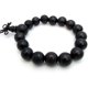 thumbnail image 1 of pulsera creación – rosario budista – cuentas de madera de ebéne – diámetro 12,5 mm – perlas esculpidas – N & # x153; ud de la Felicidad – Buda – Negro, 1 of 5