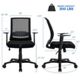 thumbnail image 3 of Topcobe Adjustable Mid Back Mesh Office Chair with Lumbar Support, Home Office Chair, Office Furniture Chairs, 3 of 8