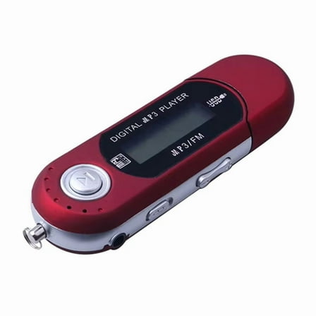 Portable USB MP3 Player Music Player Digital LCD Screen Bluetooth FM Radio Multifunction MP3 Music Player Red