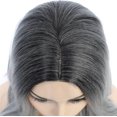 thumbnail image 5 of Peluca gris larga para mujer Ombre Pelucas grises plateadas Peluca de cosplay ondulada de parte media, 5 of 5