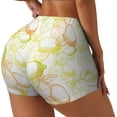 thumbnail image 2 of Sigee Lemon Potatoes Print Women's High Waist Workout Shorts - Squat Proof, Tummy Control, Yoga and Gym Activewear-Small, 2 of 9