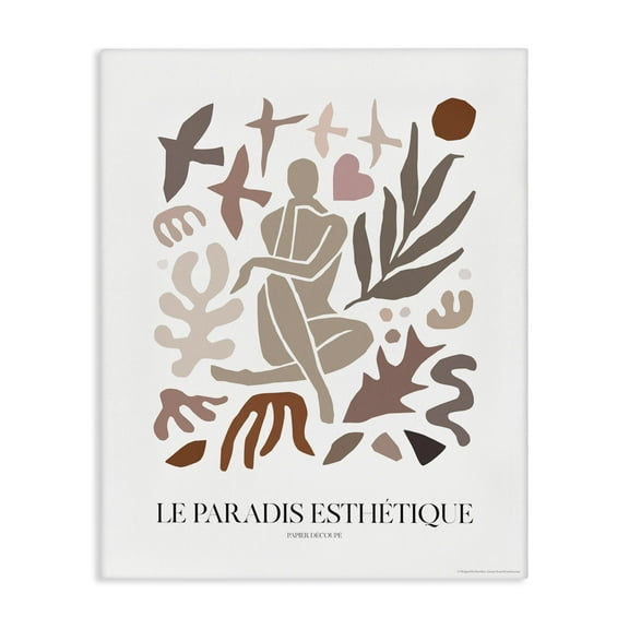 Stupell Industries Figure with Abstract Shapes Abstract Painting Wrapped Canvas Art Print Wall Art, 16 x 20