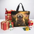 thumbnail image 6 of Pofeuu Sunset Daisy Dog Print Tote Bag for Women,Hobo HandBags with Zipper,Large Capacity Casual Shoulder Handbags with Inner Pockets, 6 of 7