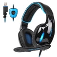 thumbnail image 1 of SADES SA902 7.1 Auriculares USB con sonido envolvente para PC Auriculares supraaurales para juegos con micrófono y luz LED, 1 of 5