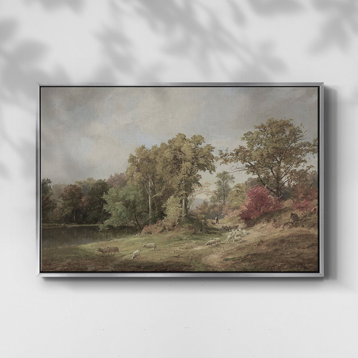 Vintage Landscape-CCCXXIII By Wexford Home Framed in Silver Wood Gallery Wrapped Canvas 17 in. x 25 in.