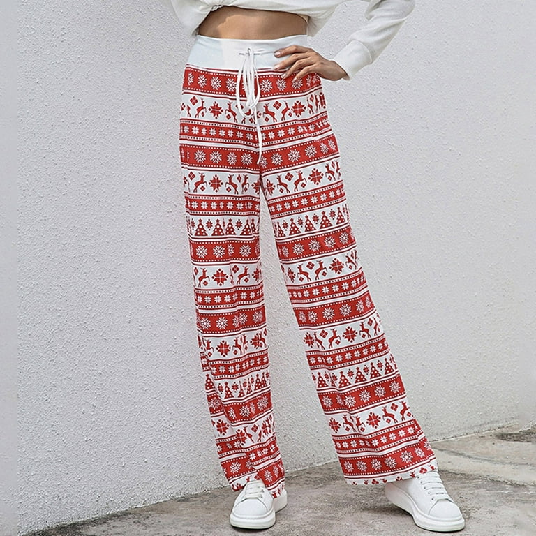 Velocity Christmas Plush Pajama Pants Soft Fuzzy Pajama Bottoms for Women Pj  Fleece Lounge Pants 