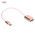thumbnail image 2 of 2Pcs Portable Card Reader Adapter Cable, Type-C Adapter Cable, OTG Adapter Cable, For Mobile Phones Computer Tablet Golden,silver,pink, 2 of 8