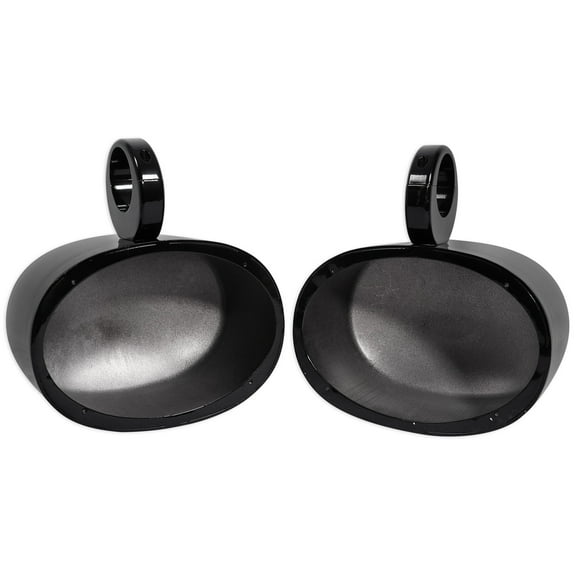 Pair Rockville MAC69B 6x9 Black Aluminum Wakeboard Tower Speaker Pod Enclosures