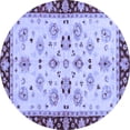 thumbnail image 1 of Ahgly Company Indoor Round Oriental Blue Traditional Area Rugs, 3' Round, 1 of 4