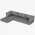 thumbnail image 4 of MRUAKA Outdoor Cushions for Patio Furniture with 5 Pillows, Waterproof Patio Furniture Cushions Replacement, 4" Deep Seat Outdoor Sectional Cushions for Chair Sofa Couch, Grey, 4 of 9