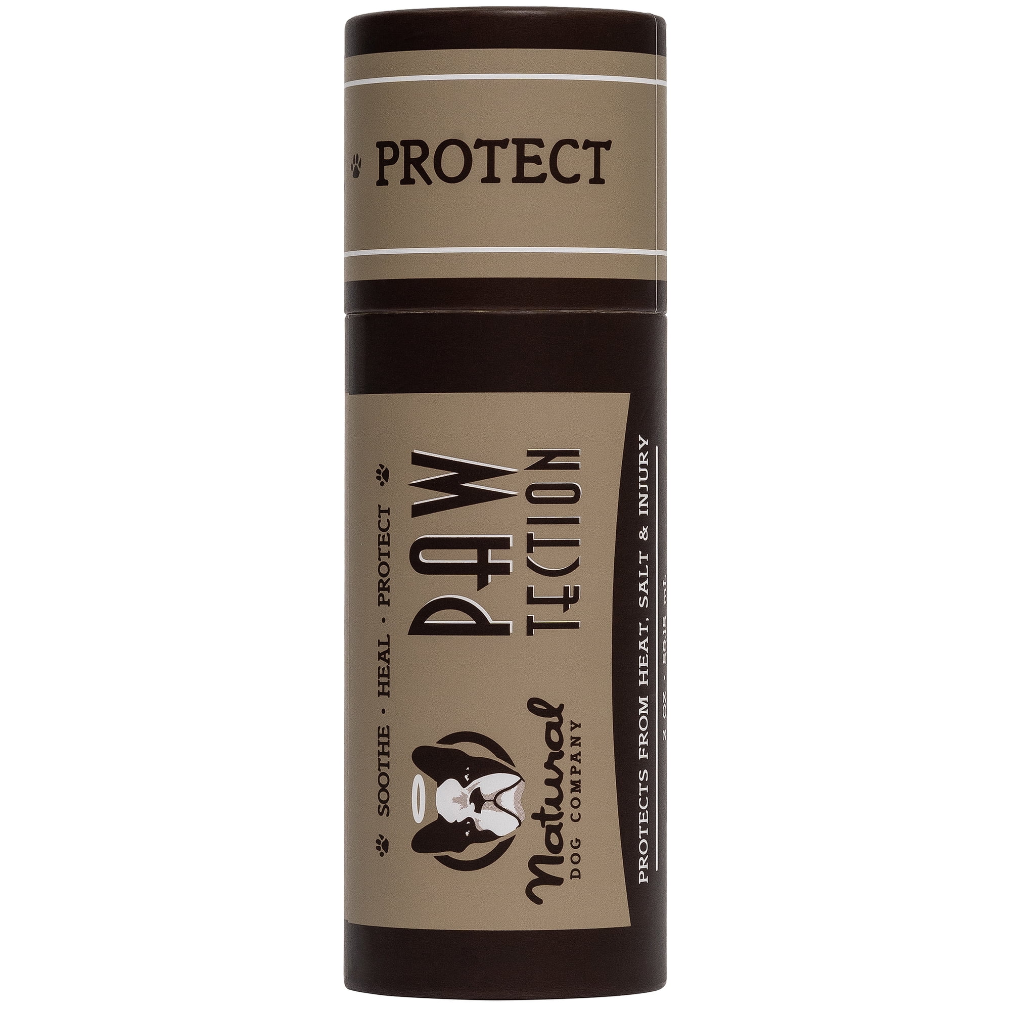 Natural Dog Company PawTection Dog Paw Balm, Protects Dog Paws from Heat, Salt, Snow, Prevents Paw Damage, Organic, All Natural Ingredients, 2 oz Stick