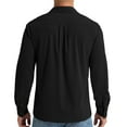 thumbnail image 4 of Iceglad Mens Corduroy Jacket Shirt Long Sleeve Button Down Shirt Work Casual Jacket With Chest Flap Pocket Black S, 4 of 9