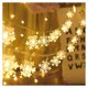 thumbnail image 3 of Guirnalda de luces con forma de copo de nieve, 6 m, 40 unidades de luces LED con pilas, monocromáticas de dos modos y decoración relámpago brillante para dormitorio de Navidad, habitación interior y, 3 of 4