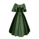 thumbnail image 2 of Womens Halloween Costumes 2024 Cosplay Gothic Dresses Women's Fashion Retro Collision Slim Flying Sleeve Big Hem Dress One Shoulder Dresses, 2 of 4