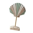 thumbnail image 3 of GROWTH TANK Wood Shell Ornament Creative Unique Figurine for Countertop Bookshelf Office Light Green, 3 of 9