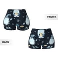 thumbnail image 4 of KLL Gnome and Snowflakes Pattern Workout Shorts for Women Scrunch Short Gym Yoga Running Sport Active Exercise Fitness Shorts, 4 of 8