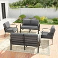 thumbnail image 6 of Kullavik Aluminum Patio Furniture Set,4 Pieces 6 Seat Metal Outdoor Furniture Conversation Set,Sand, 6 of 6
