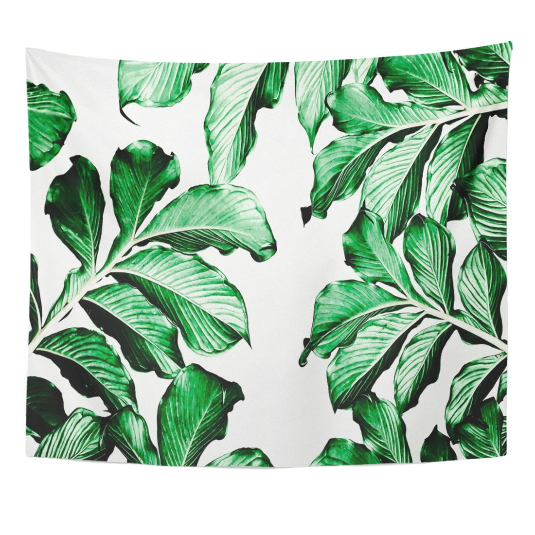 ZEALGNED Palm Green Leaf Pattern on Tree Abstract Botany Branch Wall