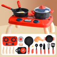 thumbnail image 3 of Toddler Toys Clearance! Kids Toy Gifts QTOCIO Children's Play Home Kitchen Toy Set Simulated Cooking And Cooking Girl Baby Cutlery Table, Red, 3 of 9