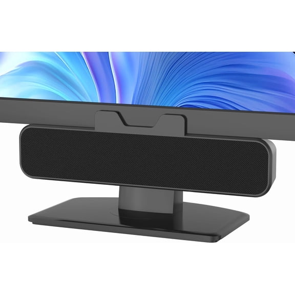 Computer Speakers, USB Plug and Play Desktop Speakers, Easily Clamps to Monitor, PC Speaker with Loud Stereo Sound & Bass, Wired Computer Speakers for Study/Meeting, Compatible with MAC, Laptop