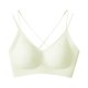 thumbnail image 1 of Bralettes con relleno, sujetador suave sin aros, camiseta, sujetador con tiras de gelatina, sujetador para mujer Verde, 1 of 9