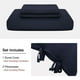 thumbnail image 5 of Duvet Cover Set 3 Piece Solid Color Bedding Set, 110gsm Polyester Microfiber Quilt Cover with Bow Tie Closure,Include 2 Pillowcases(No Duvet) Queen Navy Blue Unique Bargains Juego de Edredón Funda, 5 of 6