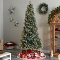 thumbnail image 5 of Nearly Natural Clear Prelit LED Flocked Frosted Tip Pine Artificial Christmas Tree, 9', 5 of 11