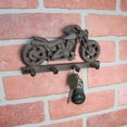 thumbnail image 2 of Metal Motorcycle Key Hook Keyring Holder Biker Helmet Gear Hanger Garage Wall Decor, 2 of 2